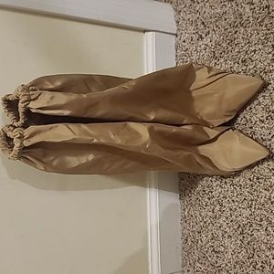 Nylon Pointed Clipped Wedge Boots - Nude